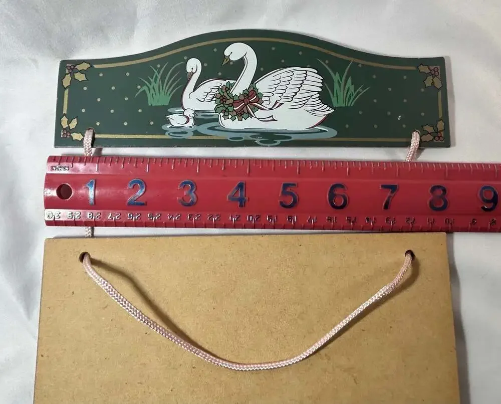 VTG Country Geese Kitschy Key holder cork board reversible Christmas themed